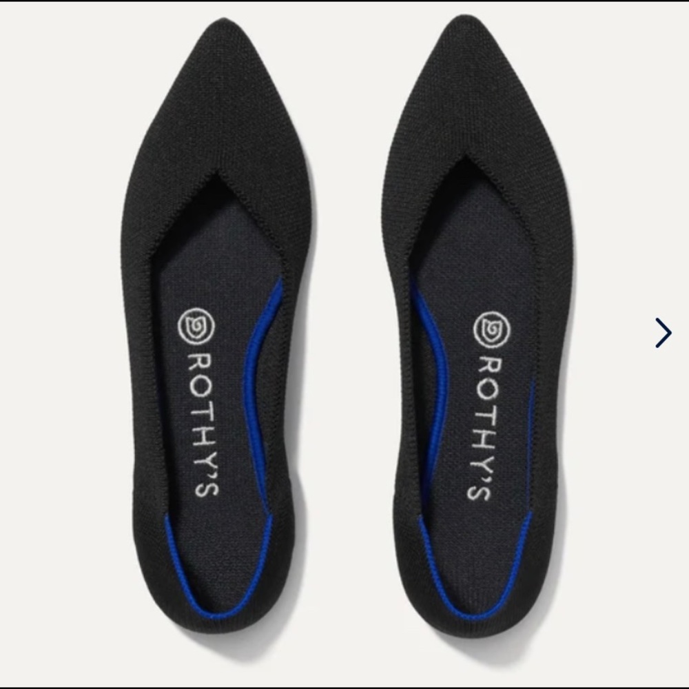 Rothys, The point, black, sz7.5